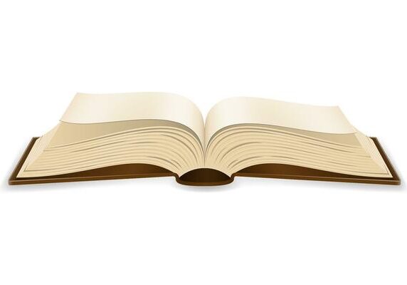 open-book-with-pages-illustration-isolated-on-white-background-vector